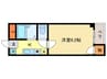 シェモア桂坂 1Kの間取り