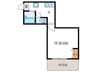 ハウス６ 1Kの間取り