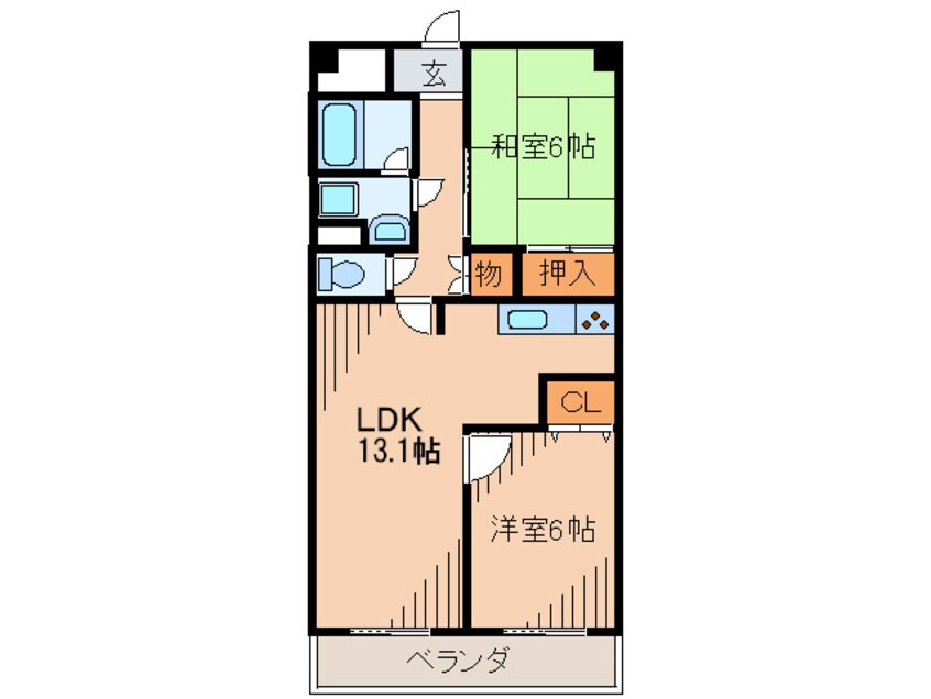 間取図 ファミ－ル昆陽池公園