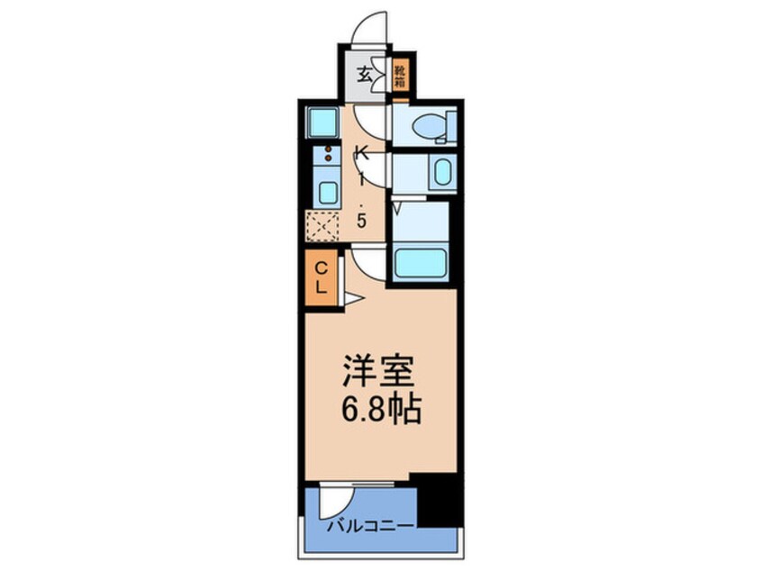 間取図 ﾌﾟﾚｻﾝｽ大国町ｱﾄﾞﾛｯｿ(306)