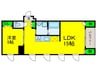 ミア・カーサ堺東 1LDKの間取り