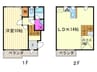コートハウステラード 1LDKの間取り