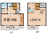 コートハウステラード 1LDKの間取り