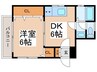 ハ－ベスト岸里東 1DKの間取り