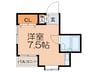 第３八雲マンション 1Rの間取り