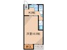 マンション以和貴 1Kの間取り