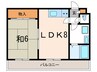 ルナハイム 1LDKの間取り