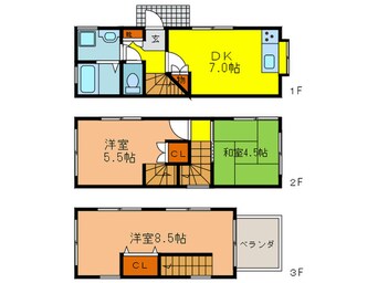 間取図 花屋敷1-16貸家