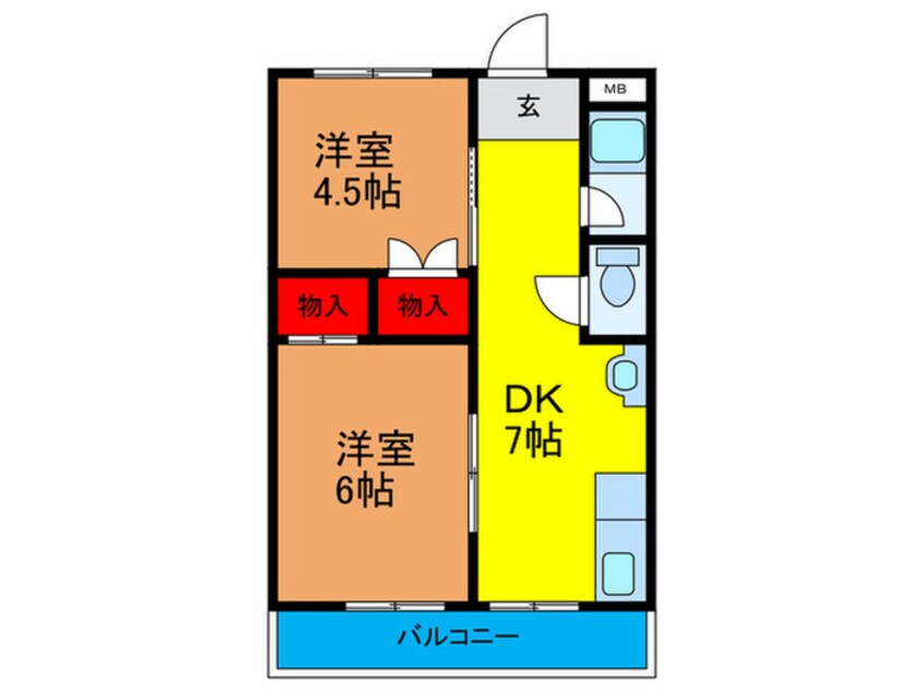 間取図 ラ・フォーレつるみ