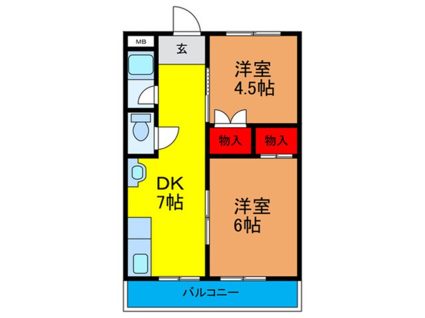 間取図 ラ・フォーレつるみ