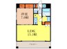 レジディア江坂 1LDKの間取り