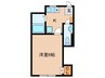 リバ－サイド今井 1Kの間取り