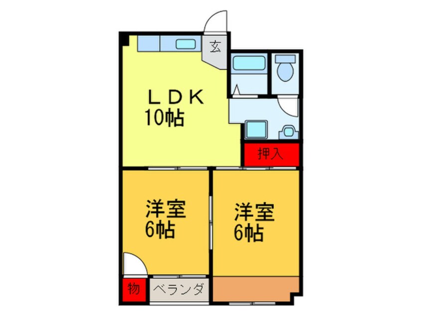 間取図 マンションヨコタ１号館(4F)