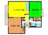 セントラルヴィレッジⅡＢ棟 2LDKの間取り