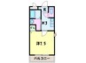 ア－バンス大和屋 1Kの間取り