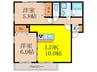 メルベイユＡ棟 2LDKの間取り