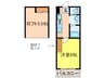 Alpha Stage APMⅡ 1Kの間取り
