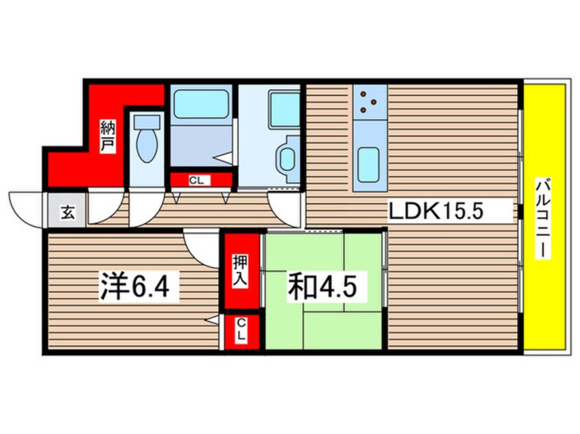 間取図 ブルームⅡ（南側）