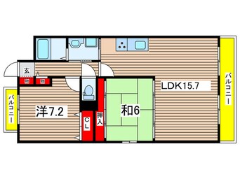 間取図 ブルームⅡ（南側）