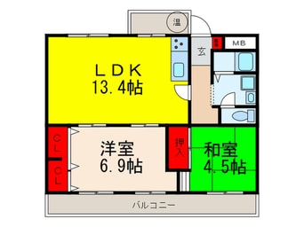 間取図 エル・セレーノ志紀