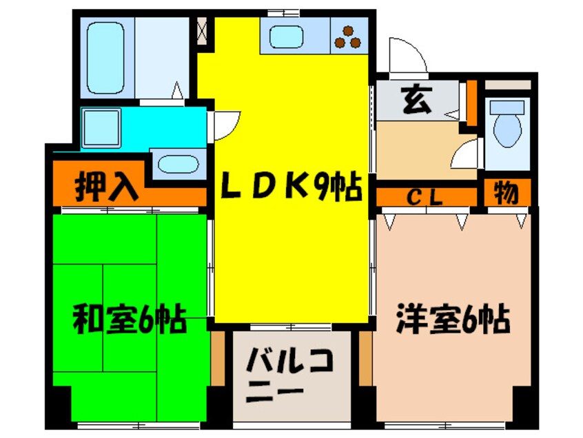 間取図 ファミリ－ハイツ岡町