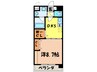リヴェ－ル鳳(2－5F) 1DKの間取り