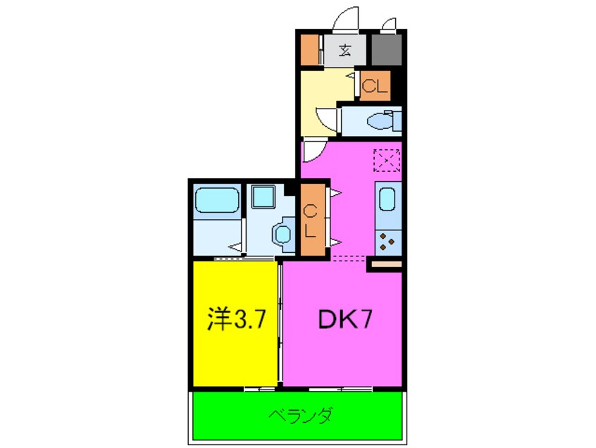 間取図 ボヌール本山中町