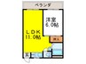 エリータ桃山台Ⅰ 1LDKの間取り