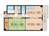 サンライフ 2DKの間取り