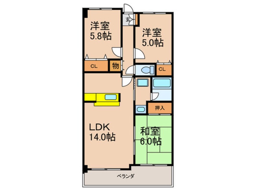 間取図 千里五月ケ丘ハイツⅢ番館