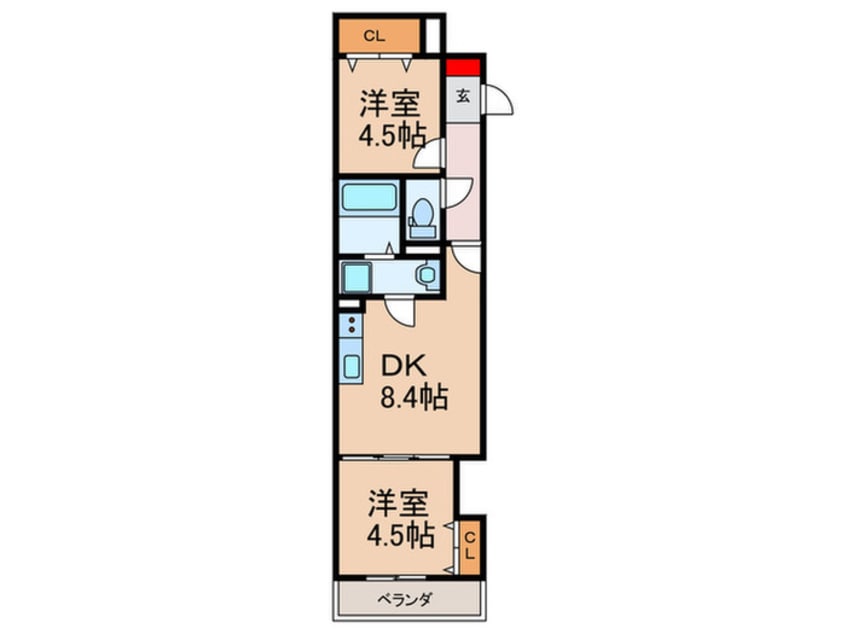 間取図 ラモーナ藤阪元町