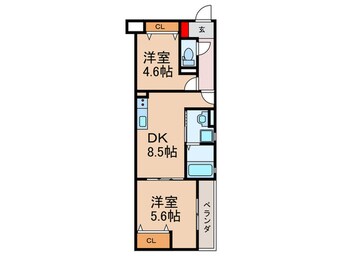 間取図 ラモーナ藤阪元町