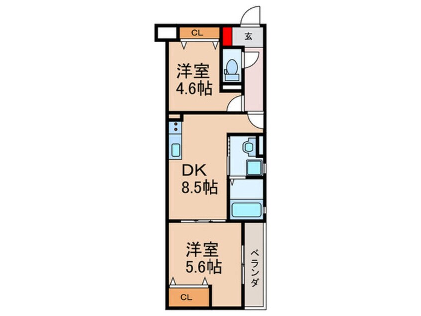 間取図 ラモーナ藤阪元町