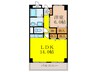 ラフィネ淀川 1LDKの間取り