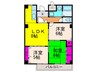 グランドール八光 3LDKの間取り