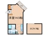 COZY宇治橋 1Rの間取り
