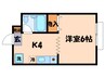 サテンドール草津 1Kの間取り