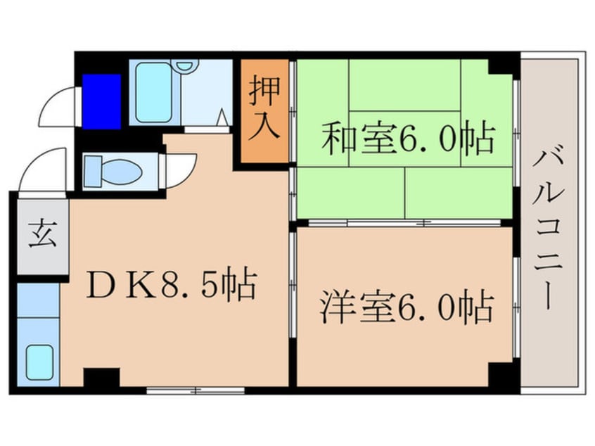 間取図 アビタシオン南桃山