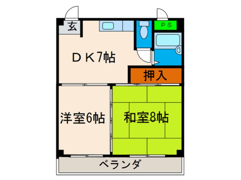 間取図 アビタシオン南桃山