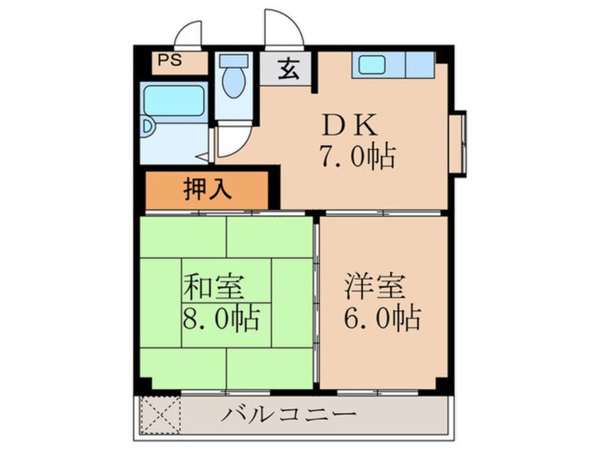 間取図 アビタシオン南桃山