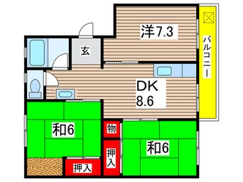 間取図 北野ハイツ