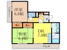 グリ－ン平尾 2DKの間取り