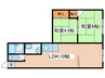 カーサ平野 2LDKの間取り