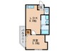 ＬｕＸｅ木川西 1LDKの間取り