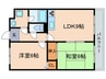 クレ－ル弍番館 2LDKの間取り
