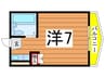 マンションミネットⅢ号館 1Rの間取り