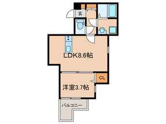 間取図 仮)ベレーザ等持院Ⅰ