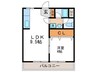 プレジ－ル桂 1LDKの間取り