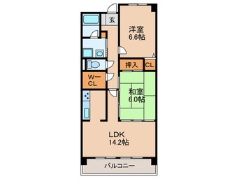 間取図 ヴィラ安堂寺Ⅱ