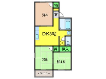 間取図 ビューハイツハゼ